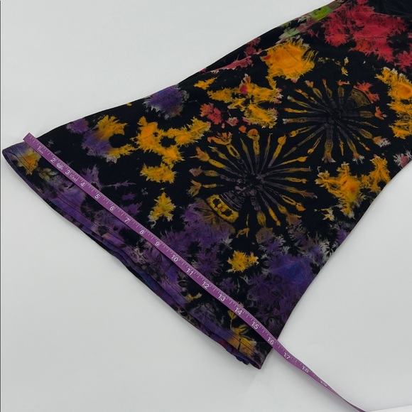 Kathmandu Imports Colorful Tie-Dye Super Wide-Leg Pants hippie psychedelic XL - Picture 11 of 11